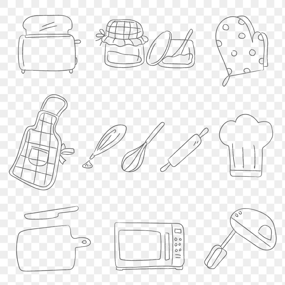 Cute kitchen stickers for journaling Premium PNG rawpixel