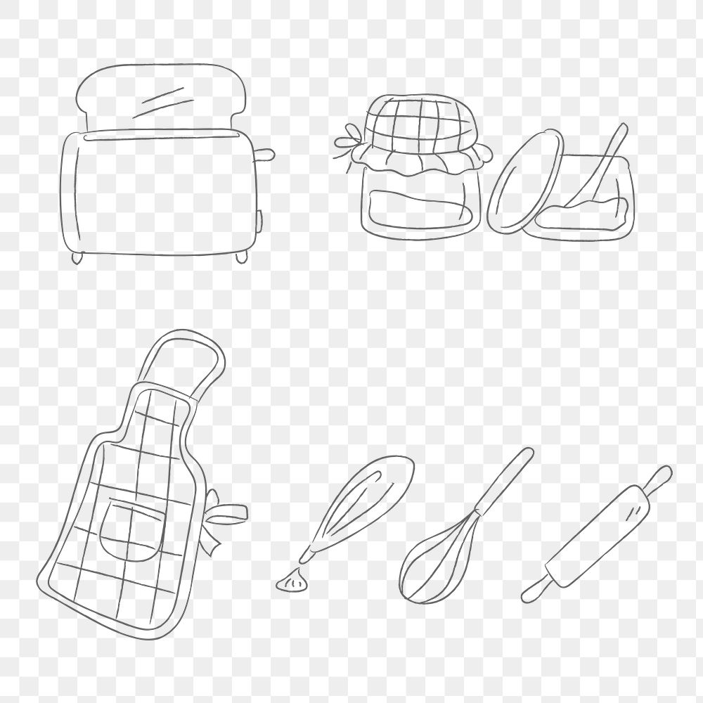 Cute kitchen stickers for journaling Premium PNG rawpixel