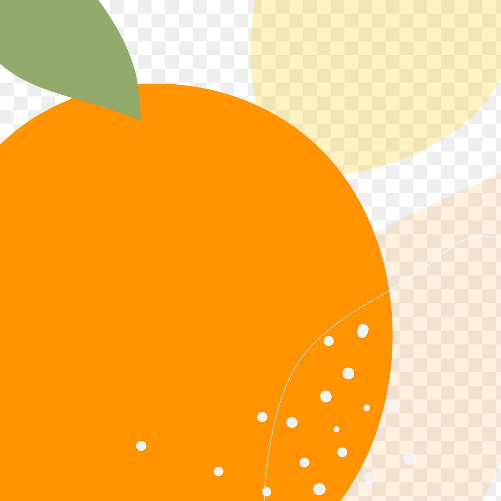Hand drawn orange fruit Memphis | Free PNG - rawpixel