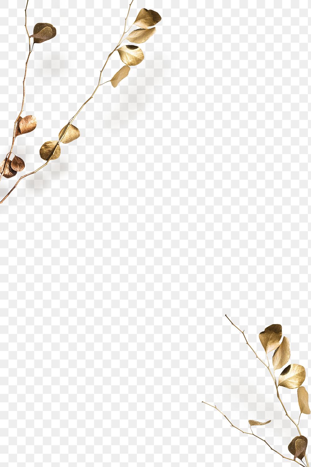 Gold spray painted branch png | Free PNG - rawpixel