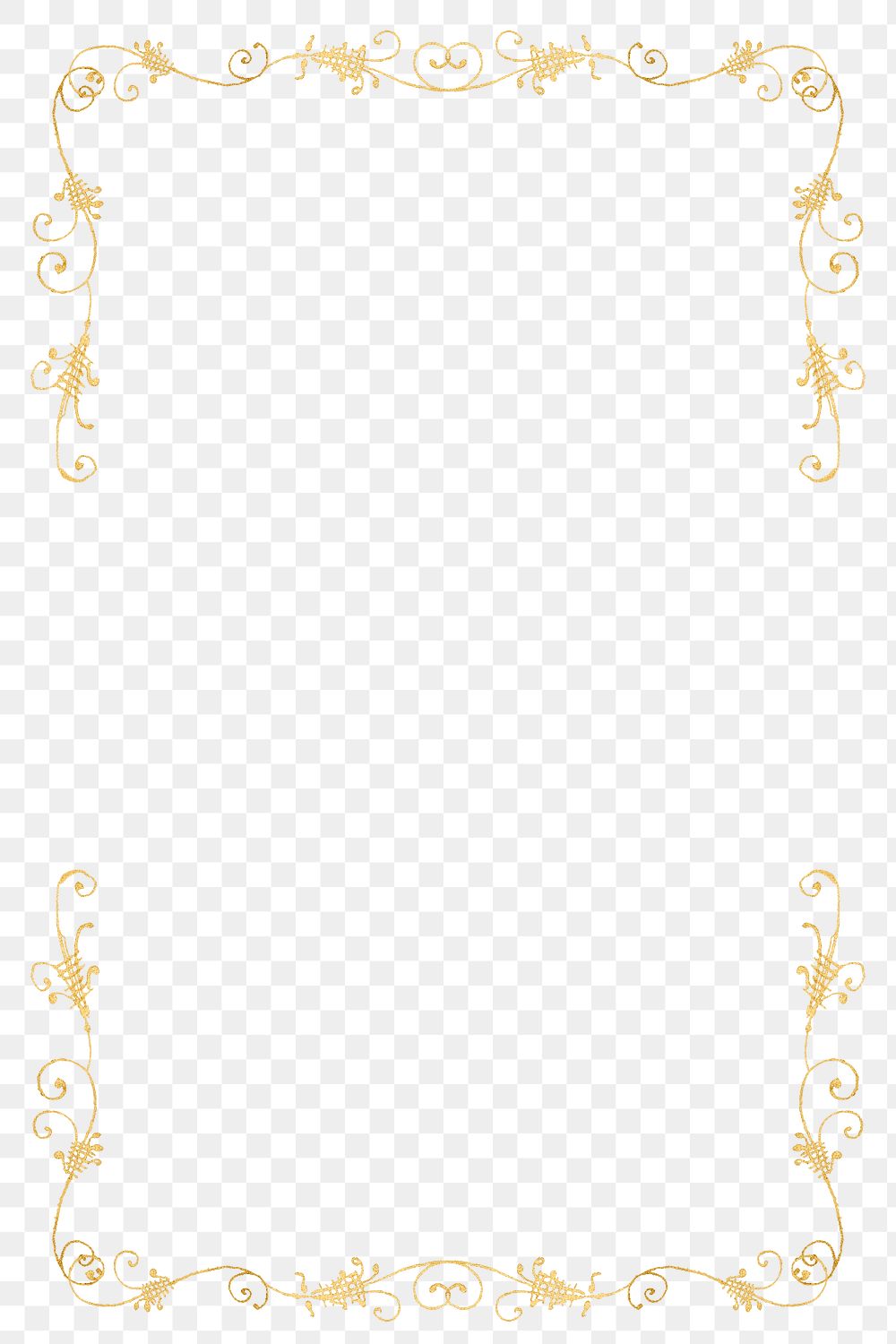 Gold filigree frame border png | Free PNG - rawpixel