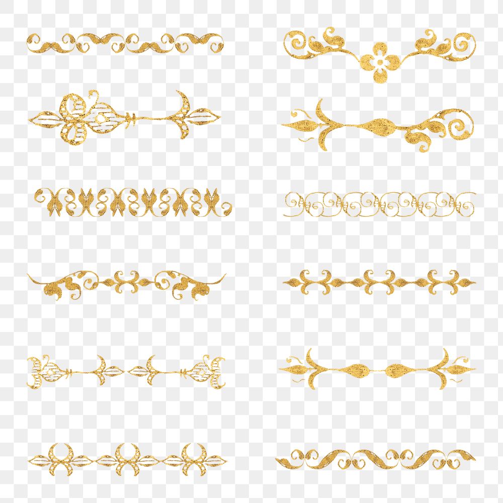 Png Gold Vintage Divider Element Premium Png Rawpixel