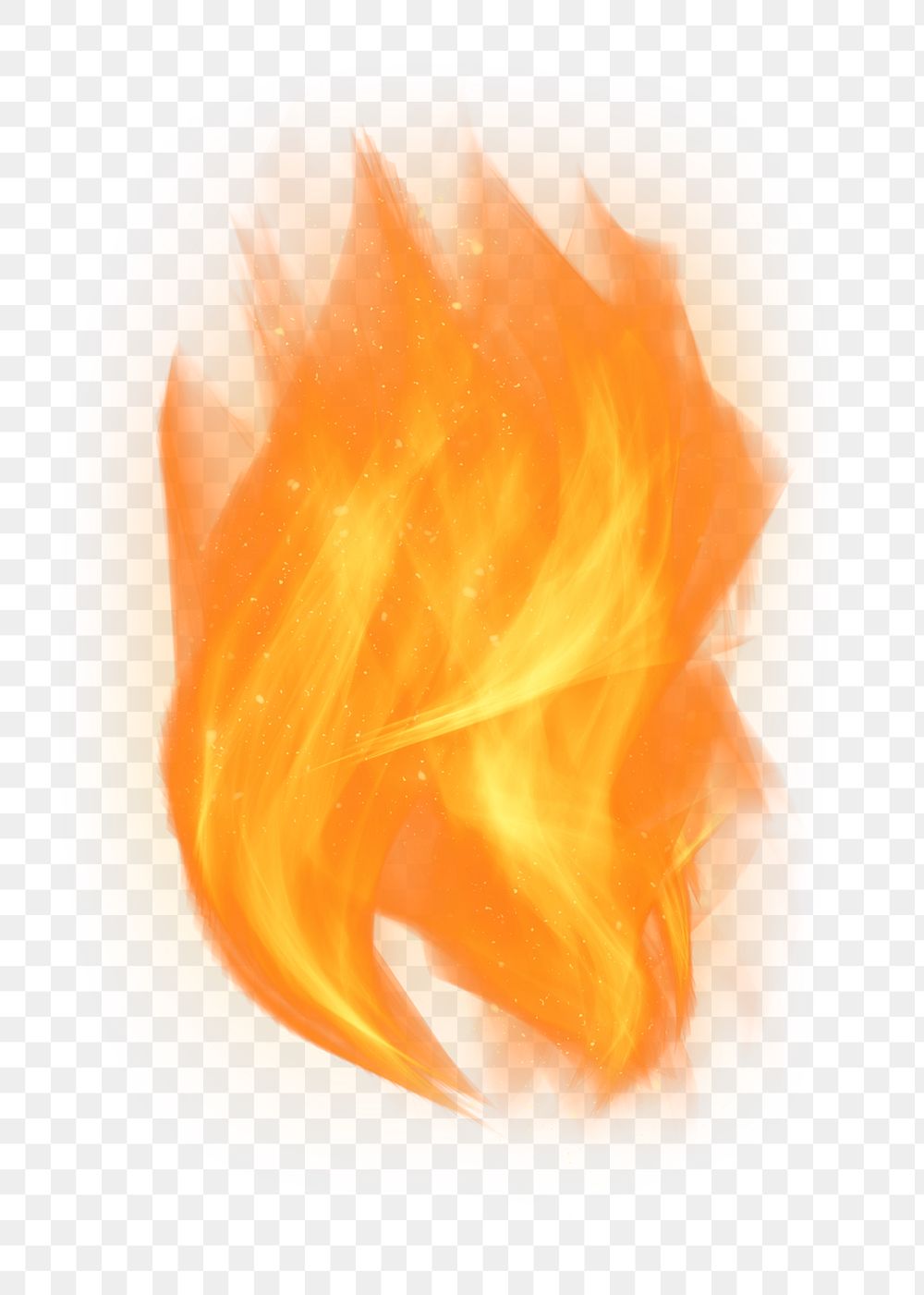 Png retro orange fire flame | Premium PNG Sticker - rawpixel