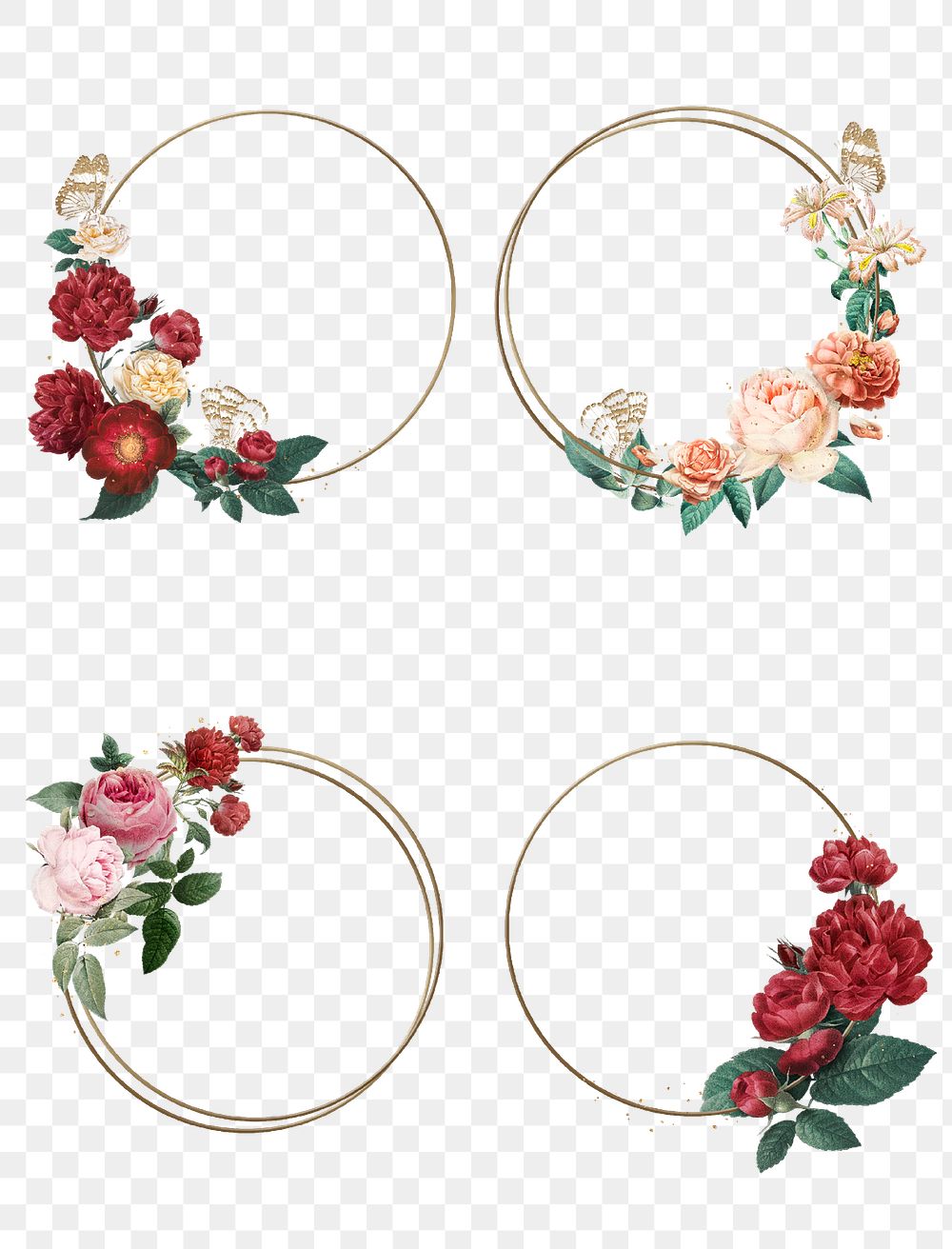 Floral Valentine S Frame Png Watercolor Free Png Rawpixel