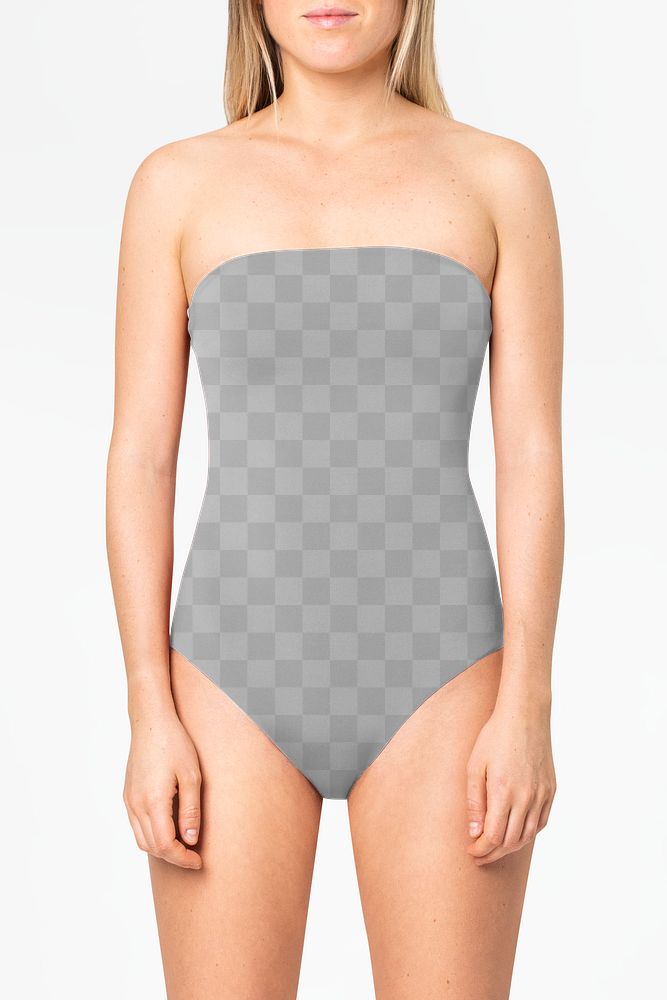 Swimsuit png mockup strapless transparent Free PNG rawpixel