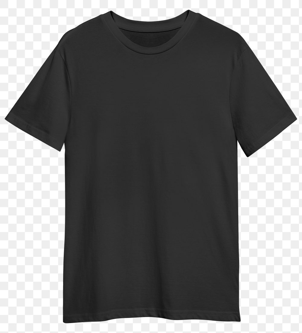 Black tee png mockup on transparent | Premium PNG Sticker - rawpixel