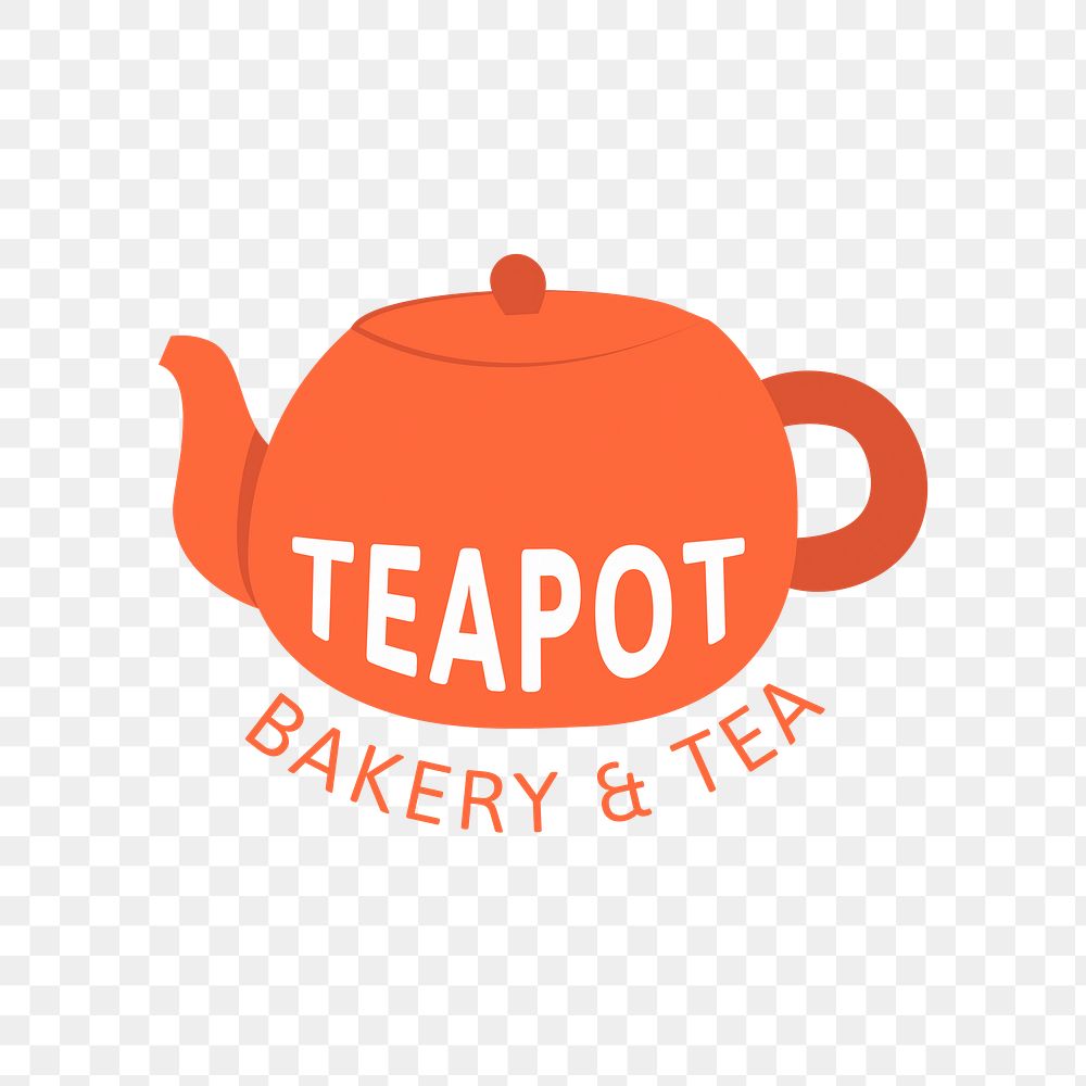 Teapot bakery & tea, logo Premium PNG Sticker rawpixel