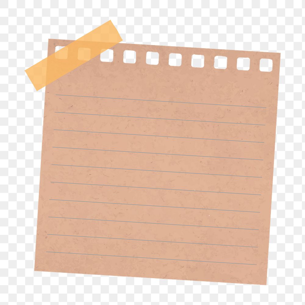 Brown lined notepaper journal sticker Premium PNG Sticker rawpixel