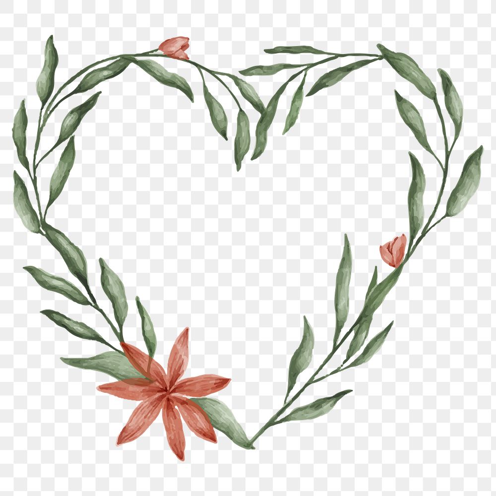 Heart Shaped Floral Wreath Transparent Premium Png Rawpixel