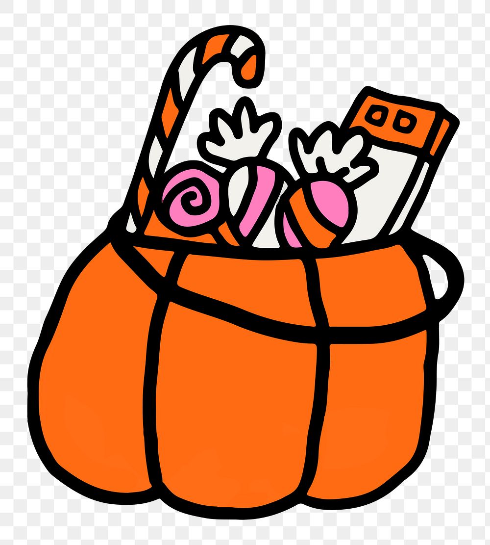 Pumpkin bucket PNG halloween sticker, | Premium PNG Sticker - rawpixel