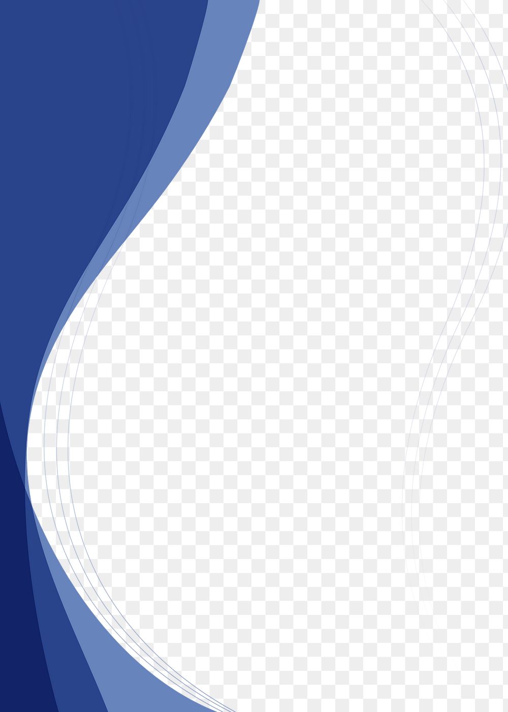 Blue curved border transparent background | Free PNG Sticker - rawpixel