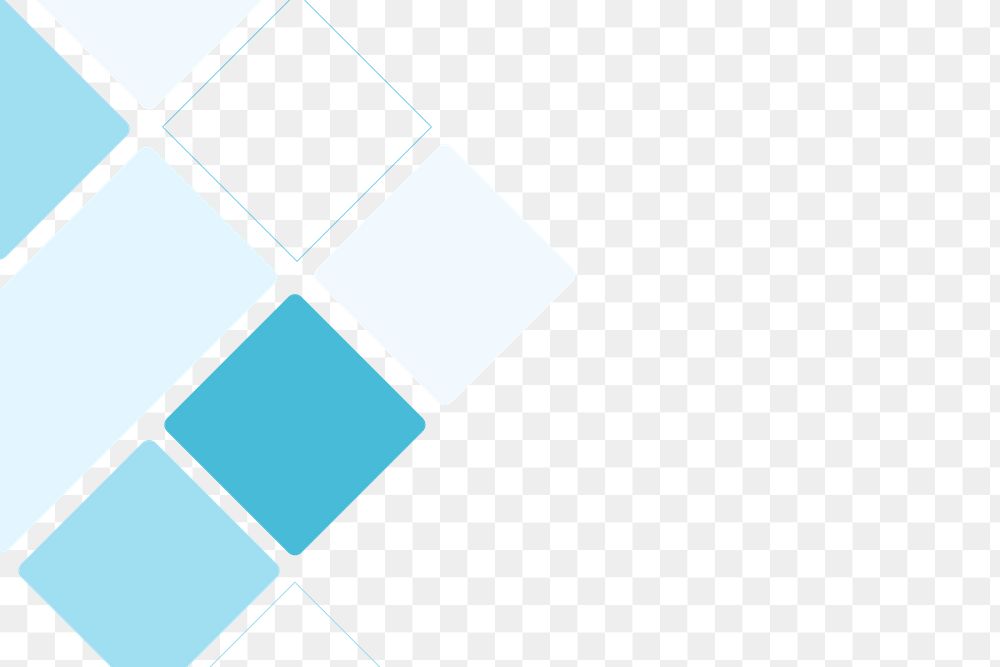 Blue cubic border transparent png | Free PNG - rawpixel