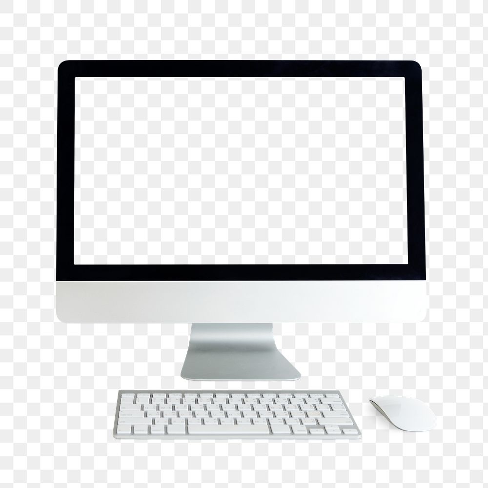 Computer desktop mockup png Free stock illustration High Resolution
