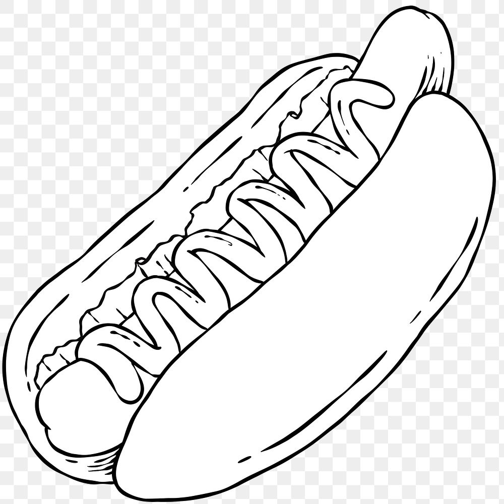 Hotdog in a bun sticker | Free PNG Sticker - rawpixel