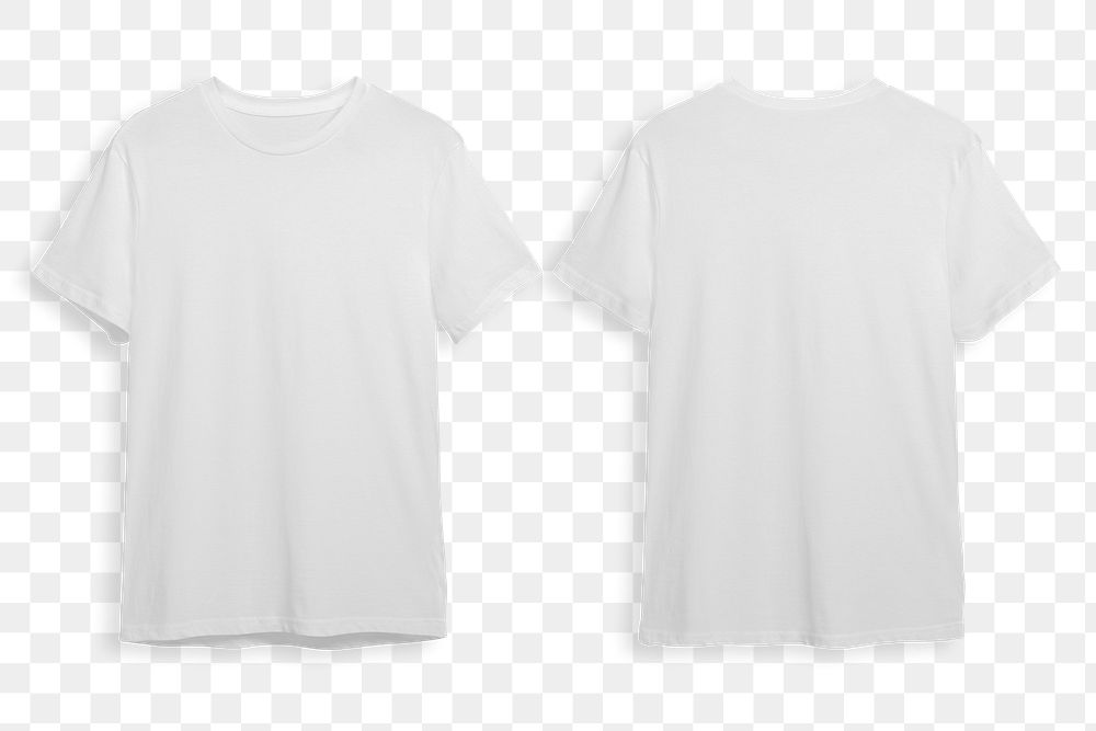 White t-shirts mockup png on transparent… | Free stock illustration ...