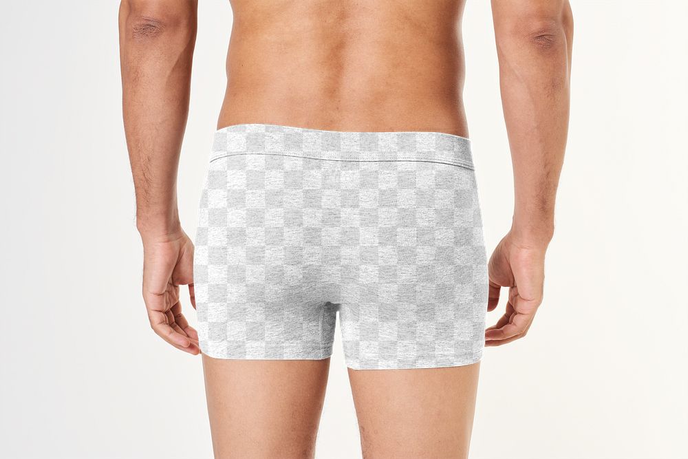 Download Men's boxer shorts png underwear mockup