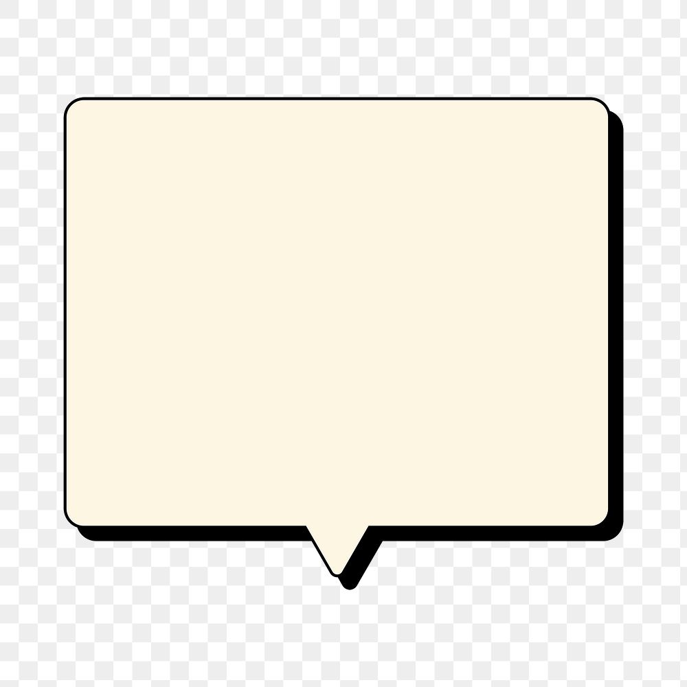 Speech bubble png frame, retro | Premium PNG - rawpixel