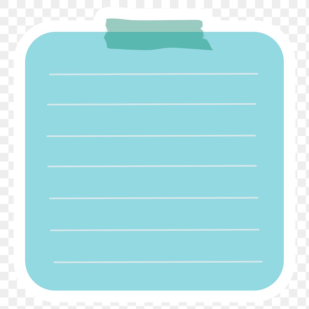 Blue reminder note sticker design | Free PNG Sticker - rawpixel