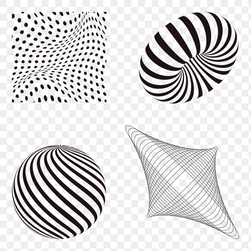 Geometric shapes set png | Free stock illustration | High Resolution