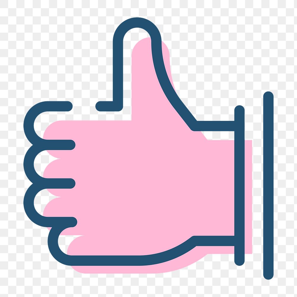 Png thumbs up outline icon | Free PNG Sticker - rawpixel