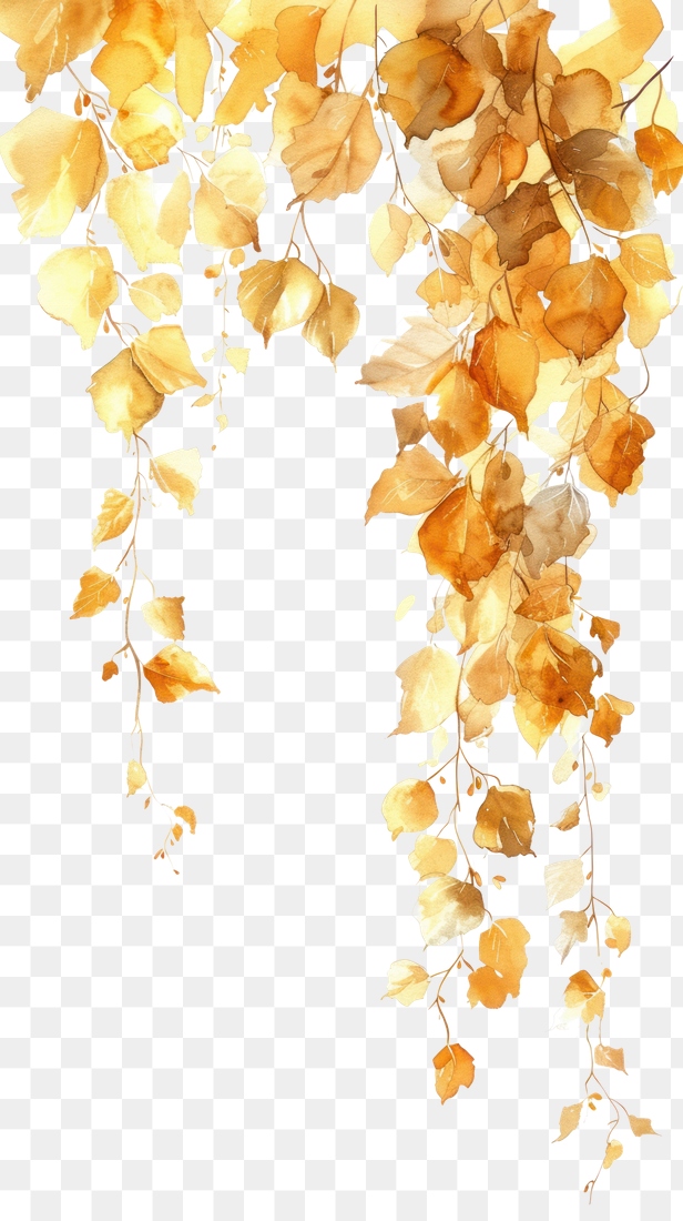 PNG Hanging gold leaf nature | Premium PNG - rawpixel