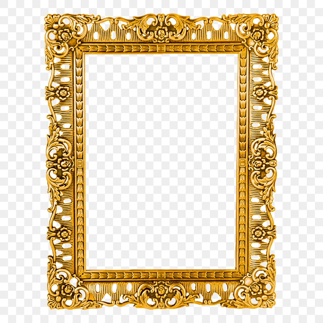 Gold luxury png frame sticker, | Free PNG - rawpixel