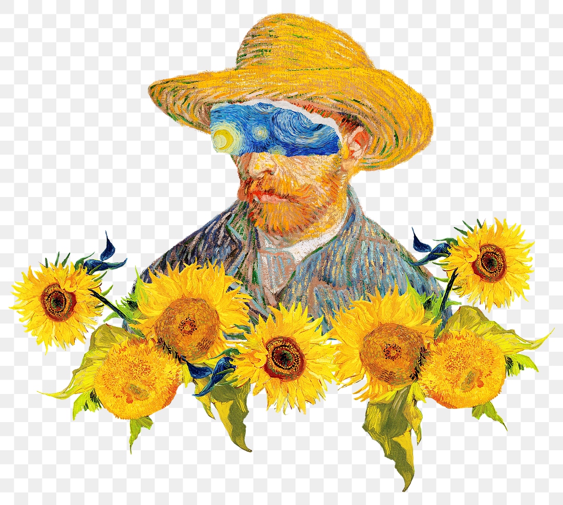 Van Gogh png sticker, self-portrait | Premium PNG - rawpixel