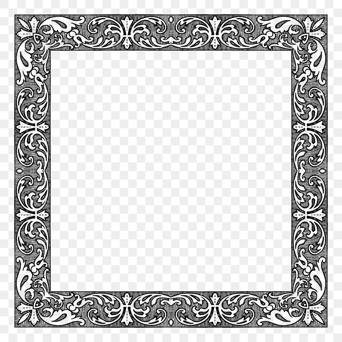 Flourish frame png sticker illustration, | Free PNG - rawpixel