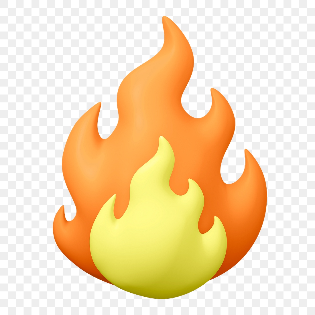 Flame Png Sticker, Cute 3d 