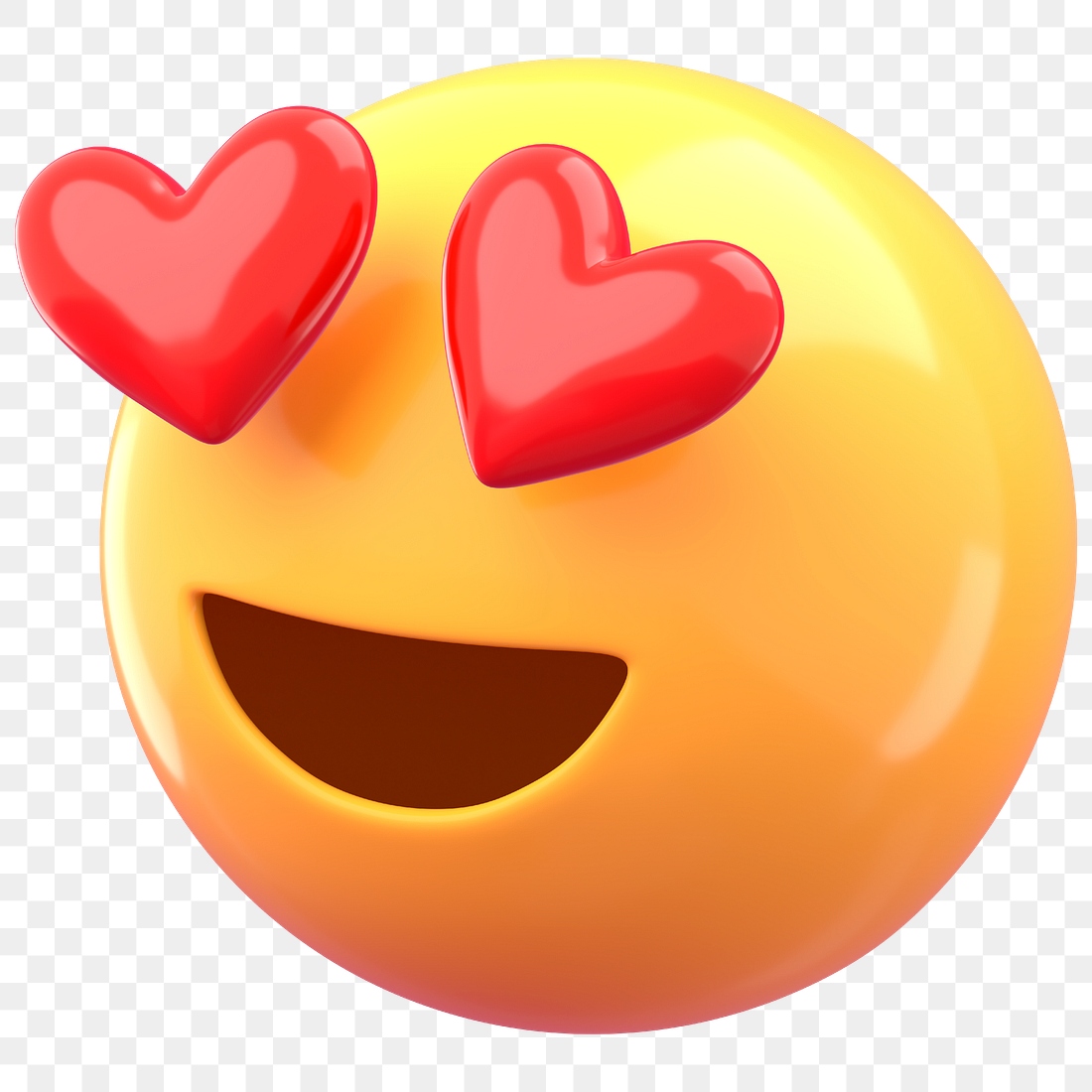 D Heart Eyes Emoticon Png Love Premium Png Rawpixel