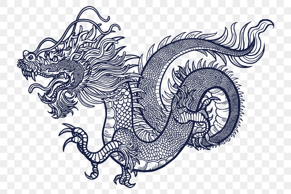 Traditional Chinese dragon png sticker, | Premium PNG - rawpixel