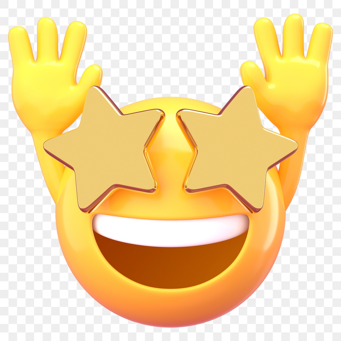 Excited emoji png sticker, 3D | Premium PNG - rawpixel