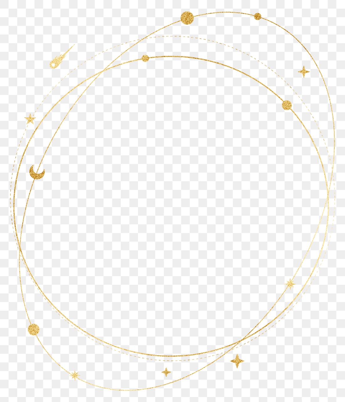 Gold galaxy png frame, aesthetic | Premium PNG - rawpixel