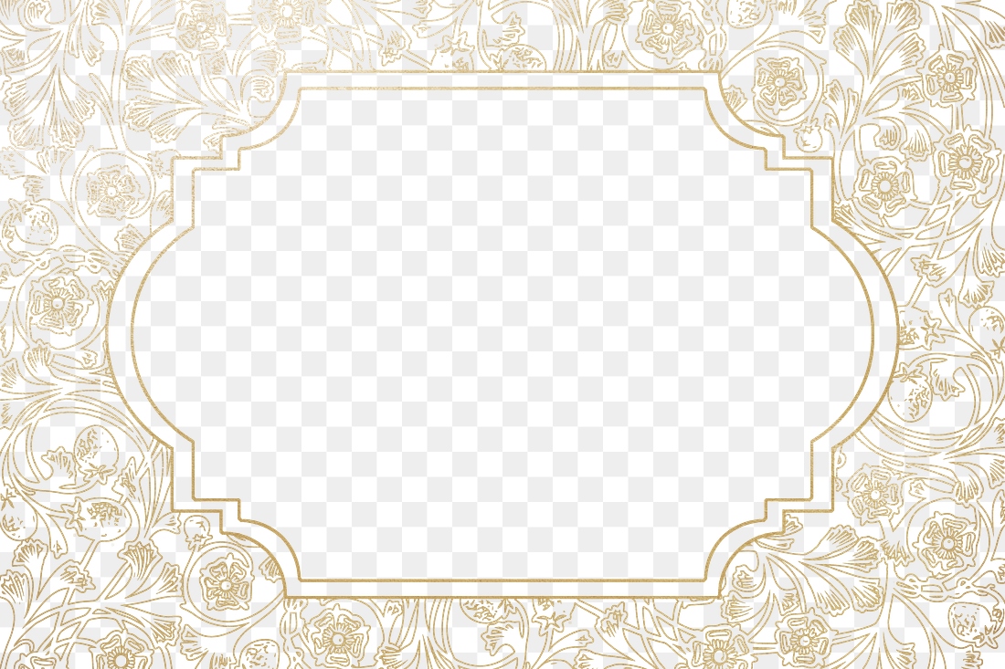 Gold flower patterned png frame, | Premium PNG - rawpixel