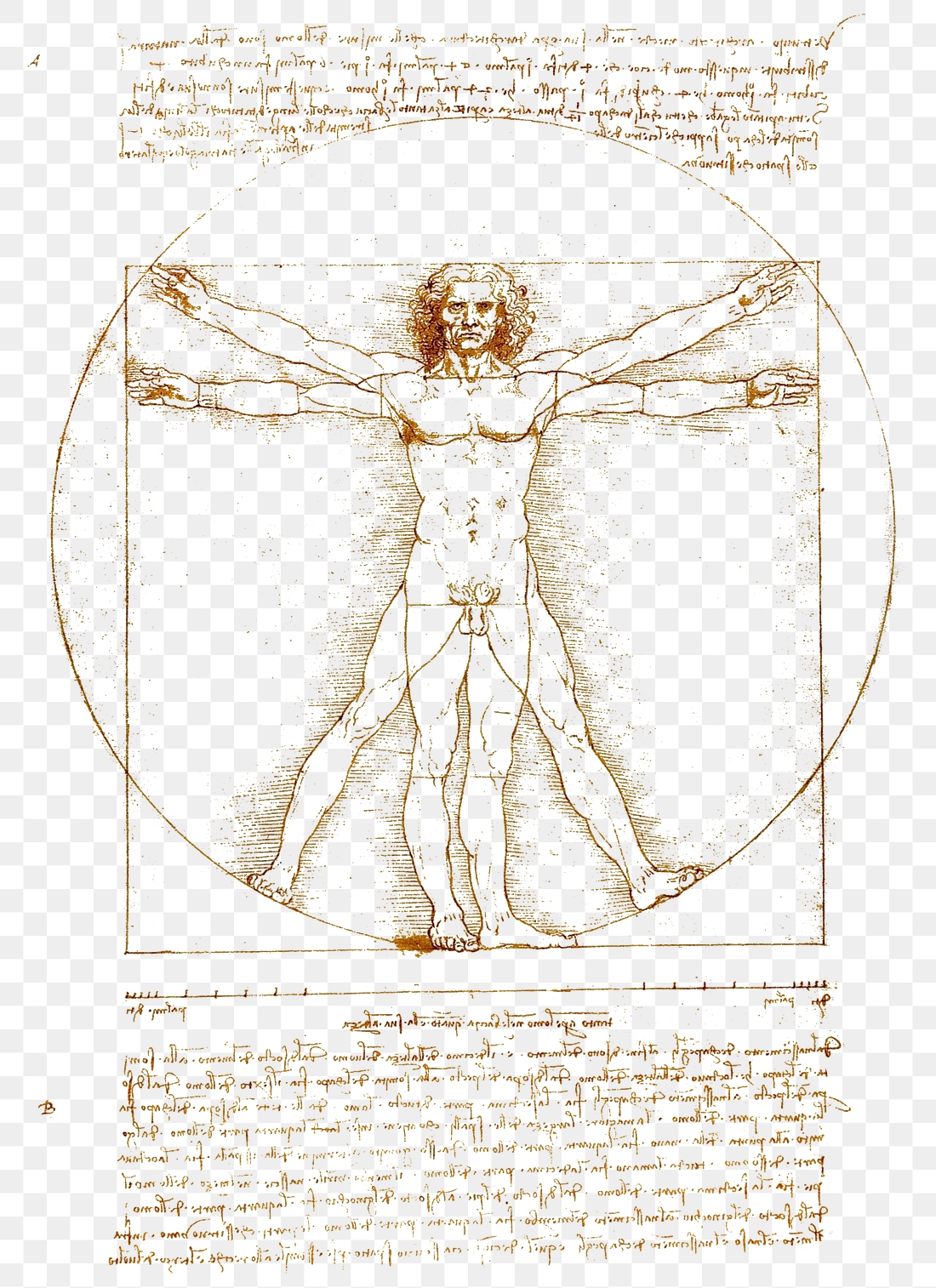 Leonardo Da Vinci S Png Vitruvian Premium PNG Rawpixel