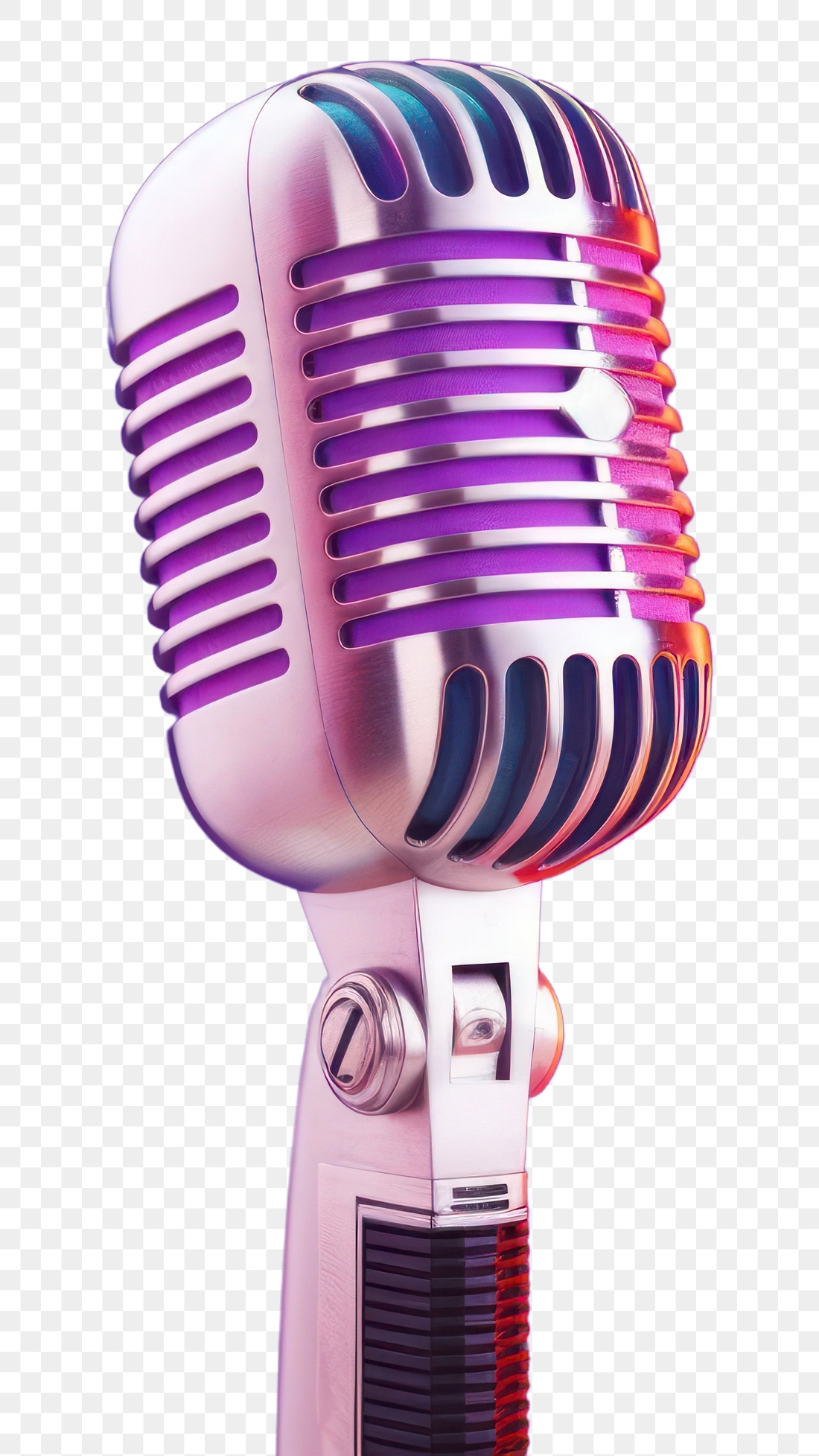 PNG Microphone purple pink performance Premium PNG rawpixel