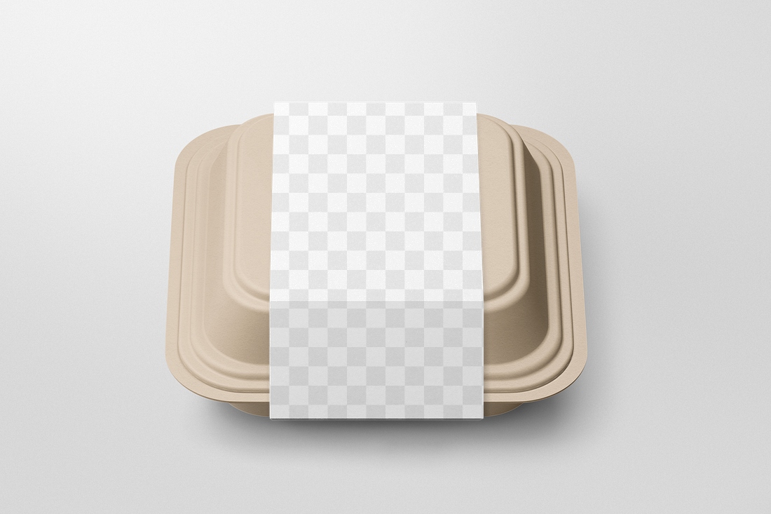Takeaway box label png mockup, | Premium PNG - rawpixel
