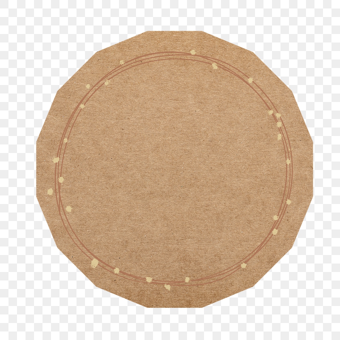 Round bronze frame png, cut Premium PNG rawpixel
