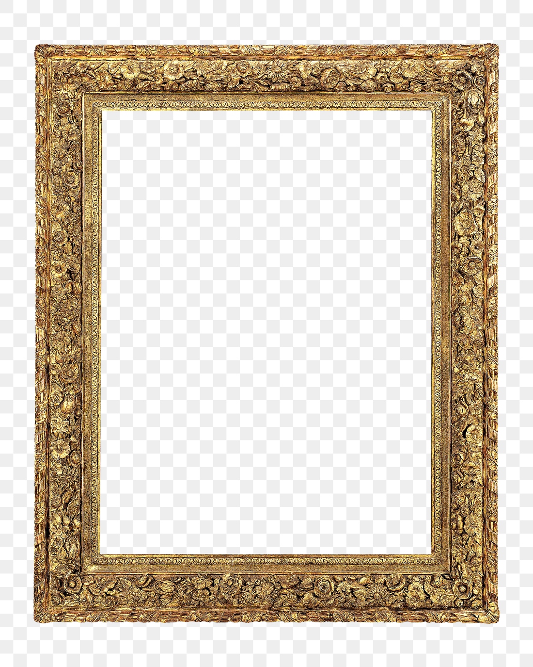 Gold Ornate Frame Png, Transparent 