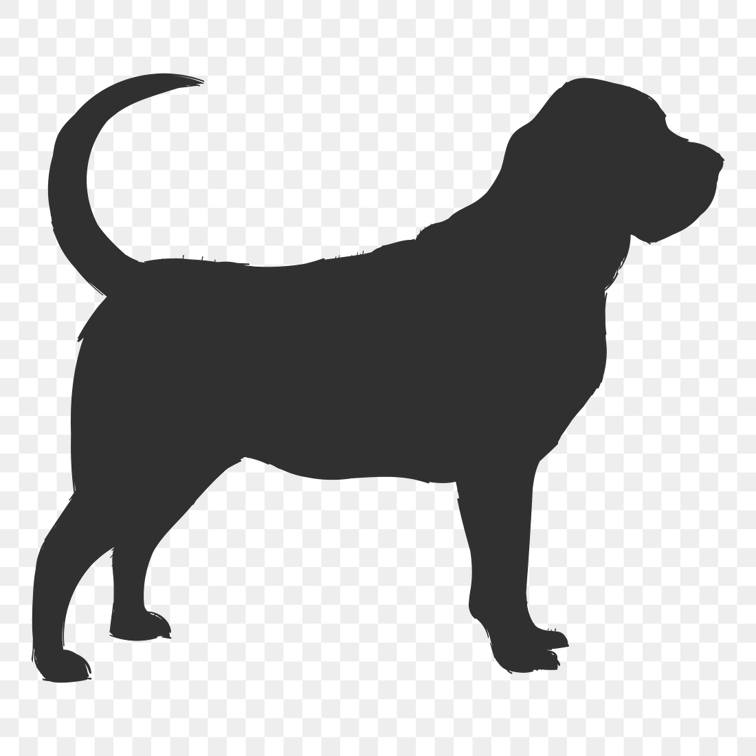 Png bloodhound dog silhouette, transparent | Premium PNG - rawpixel