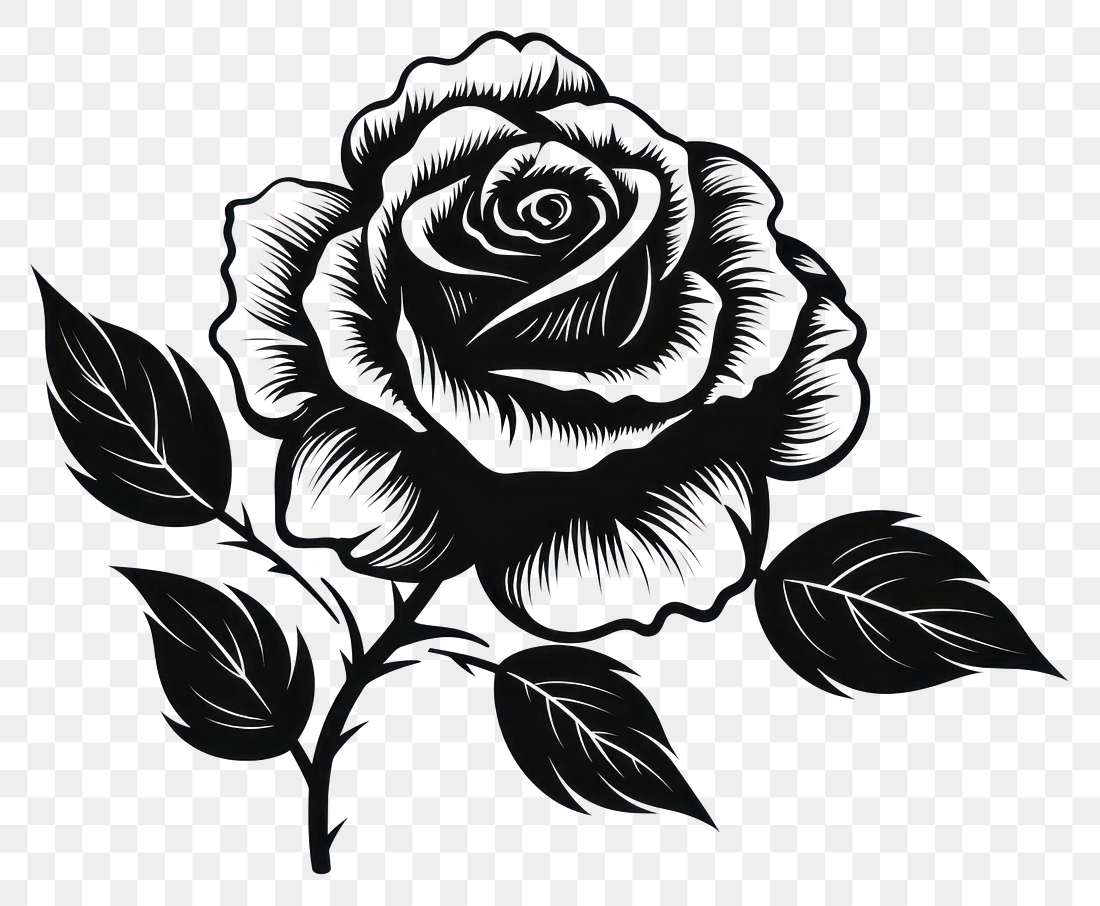 PNG Tattoo png rose drawing | Premium PNG - rawpixel