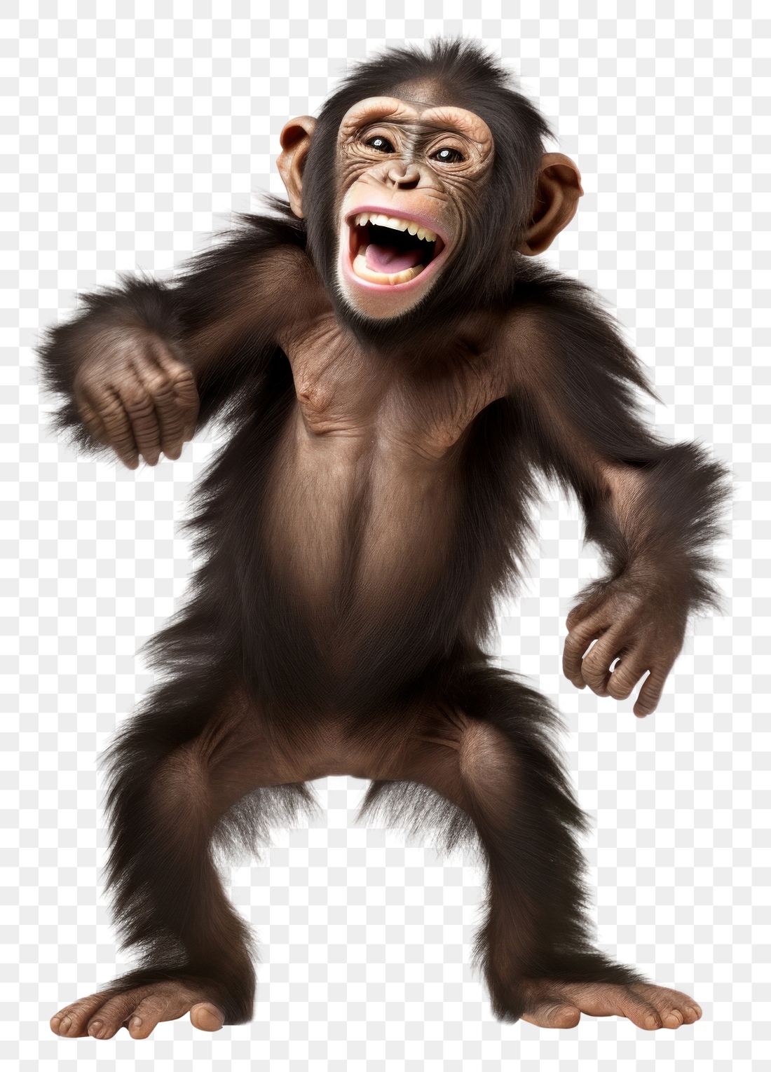 Png Happy Smiling Chimpanzee Dancing Premium Png Rawpixel