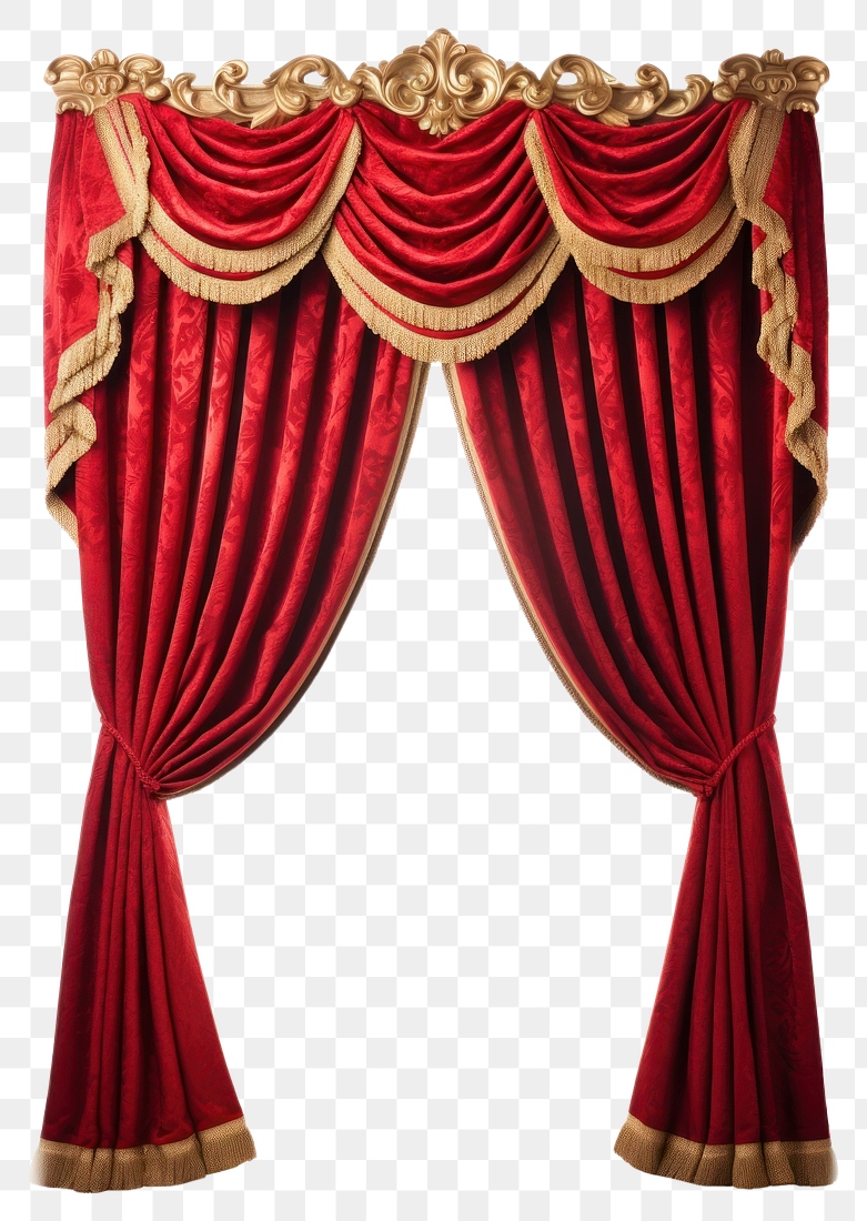 PNG Red damask curtain pattern Premium PNG rawpixel