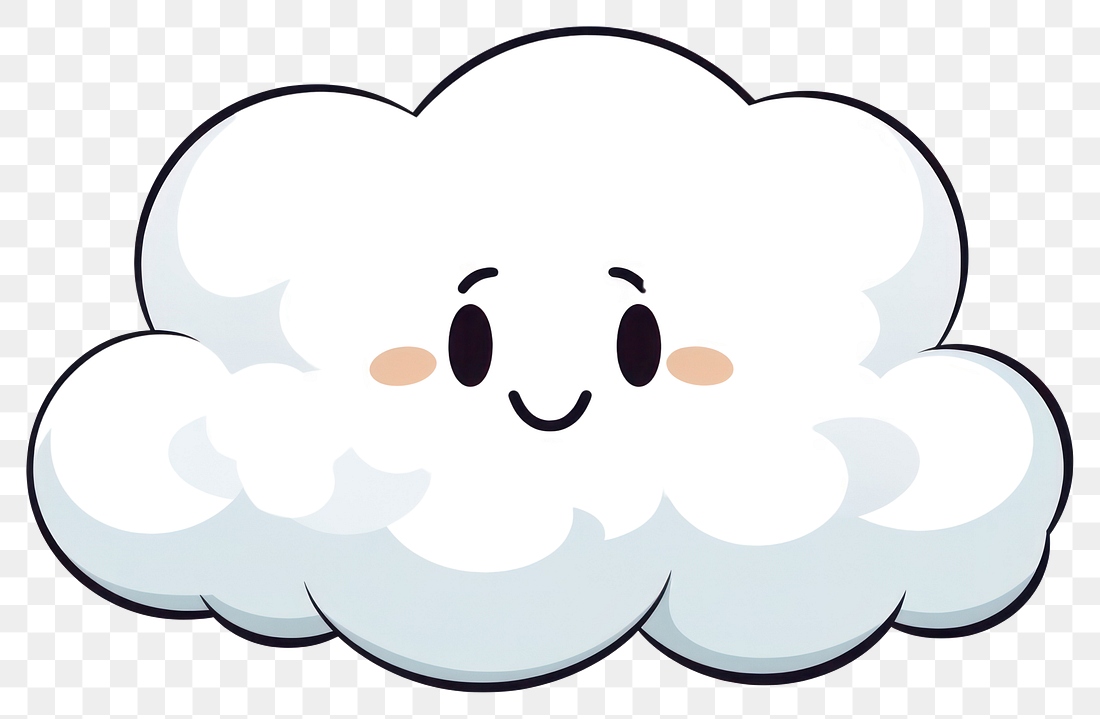 PNG Isolated cloud cartoon white | Free PNG - rawpixel