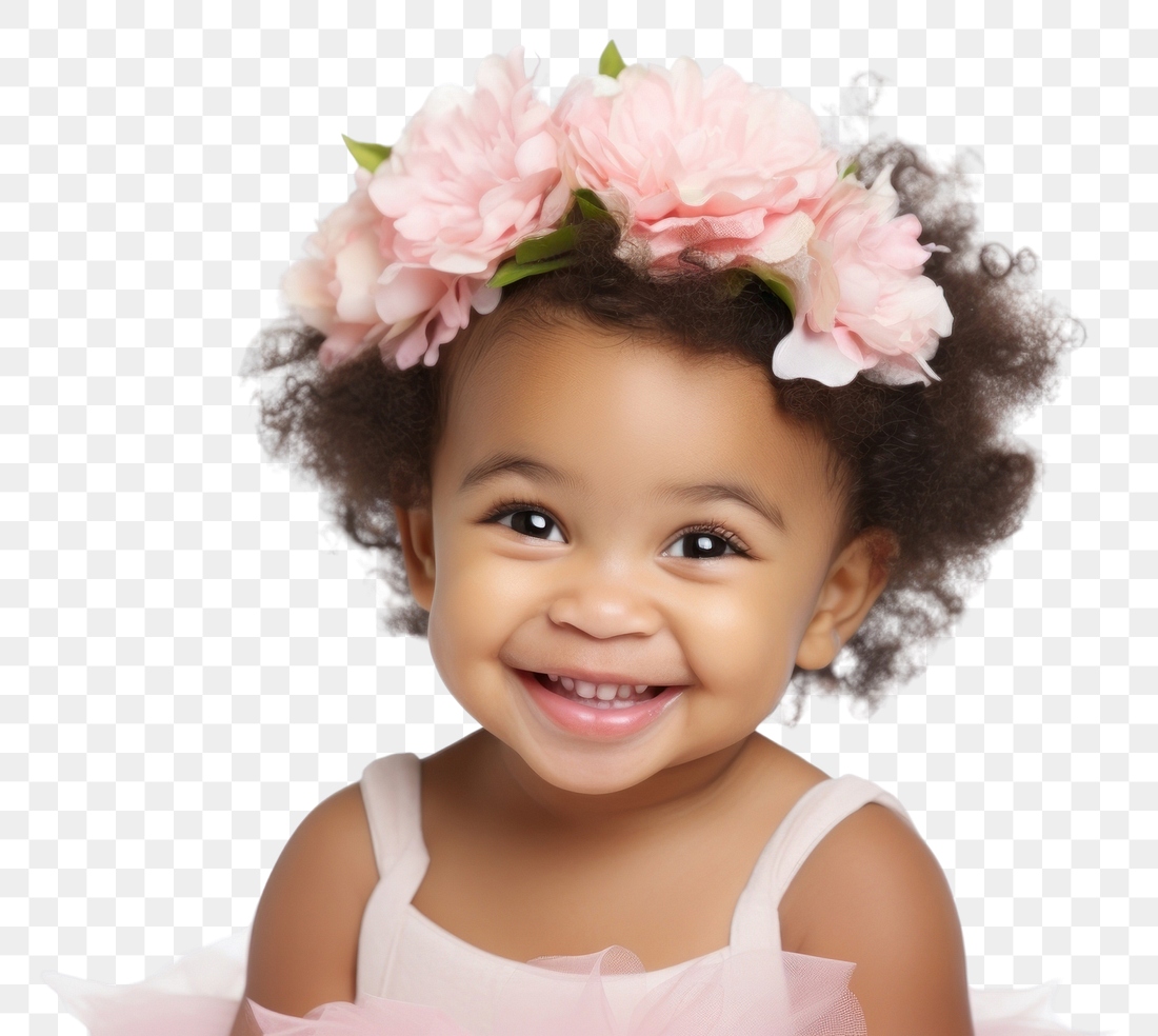 PNG Baby portrait flower smile. | Premium PNG - rawpixel