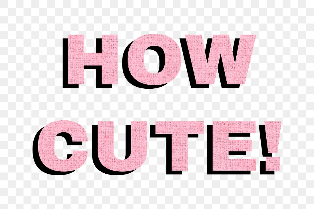 Png how cute! shadow font | Premium PNG Sticker - rawpixel