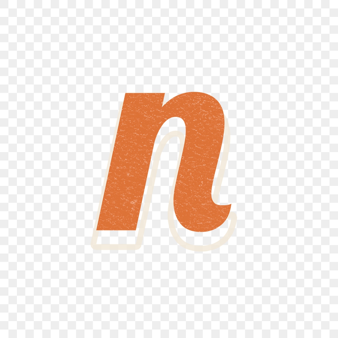 Retro letter N bold typography | Premium PNG Sticker - rawpixel