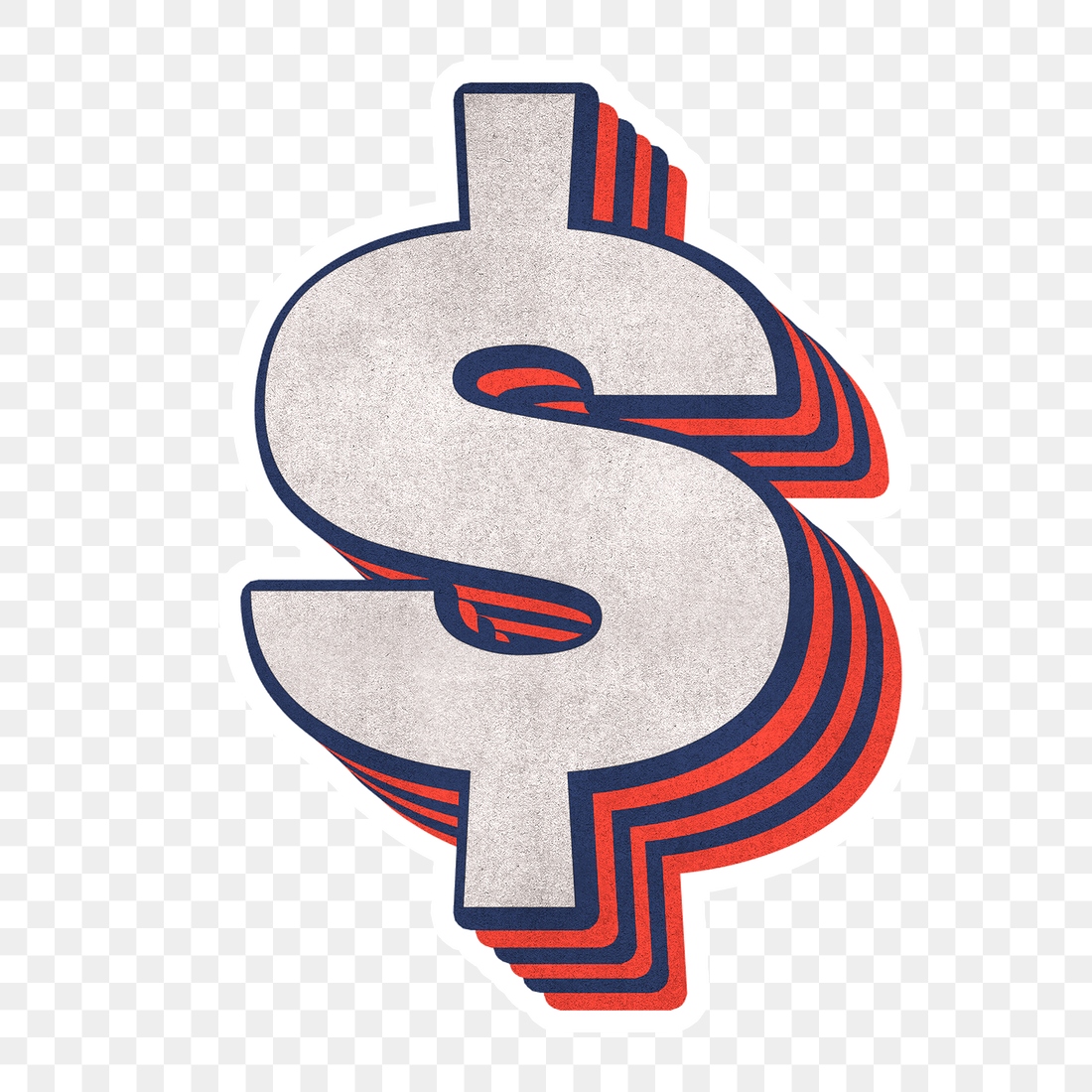 Png dollar sign layered effect | Premium PNG Sticker - rawpixel