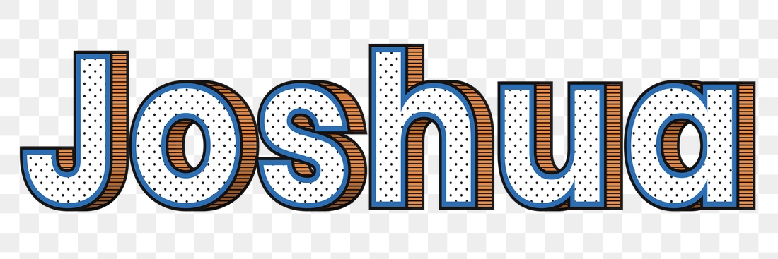 Joshua name png retro dotted | Premium PNG Sticker - rawpixel