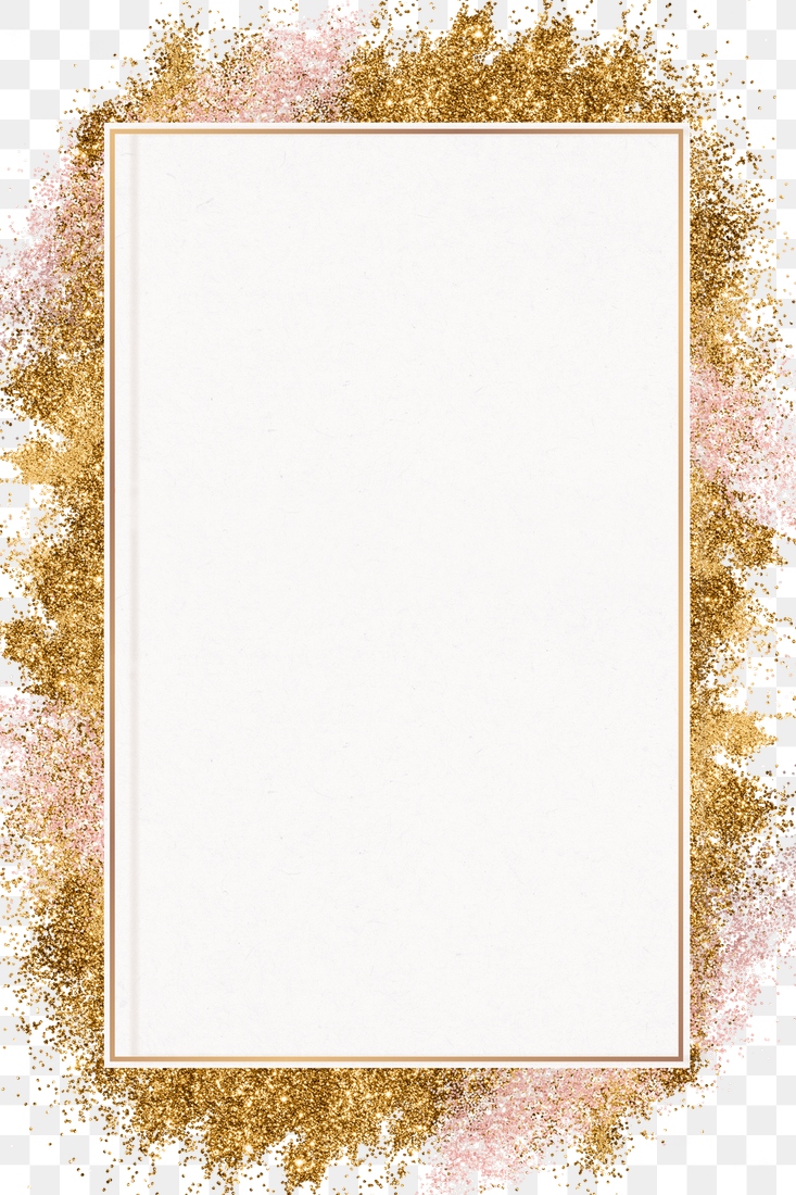 Gold glitter frame png festive | Premium PNG Sticker - rawpixel